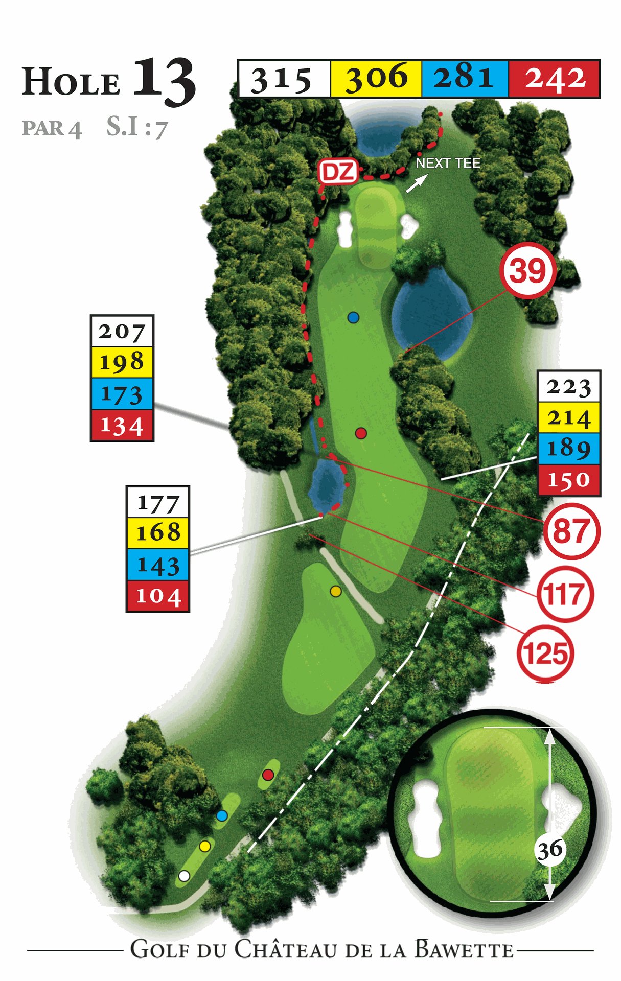 Plan du trou 13